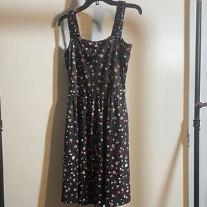 Chic Black Floral Mini Dress